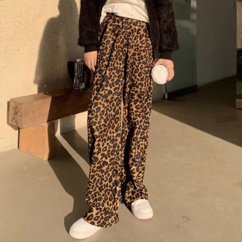 Celana Kulot leopard/ Celana Leopard / Celana Kulot Macan / Celana Panjang Bahan Woolpeach Fit to XL