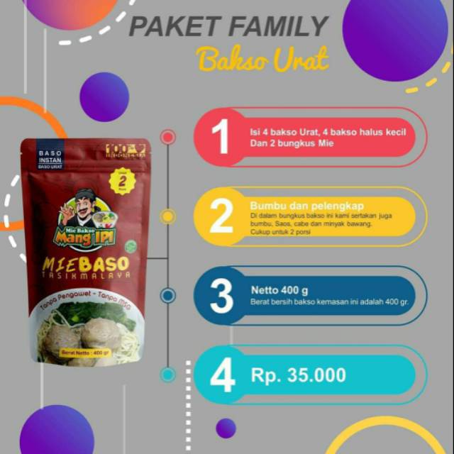 

MIE BASO MANG IPI, PAKET FAMILY BASO HALUS, Mie Baso Pedas, Baso Instant, Makanan Enak, Baso Tasik