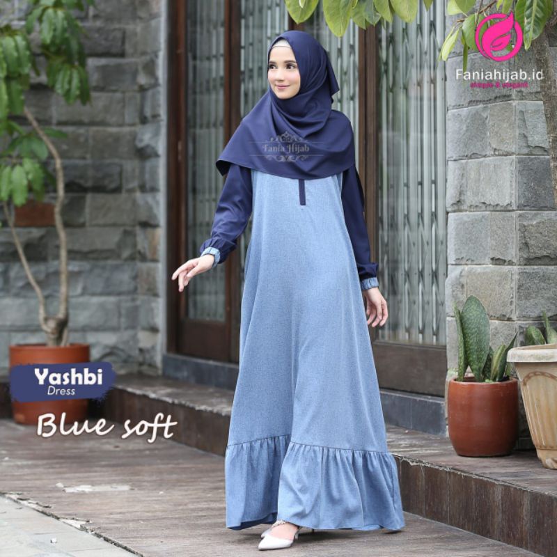 gamis bahan katun Madinah #ori fania hijab