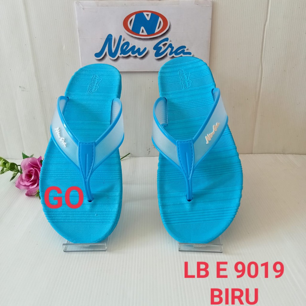 gof NEW ERA LB E 9019 Sandal Jepit Karet Perempuan Sendal Casual Sehari-hari Anti Slip Original