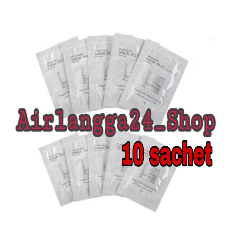 10 Sachet Promo ORIGINAL 100% Magic Plus White Cream