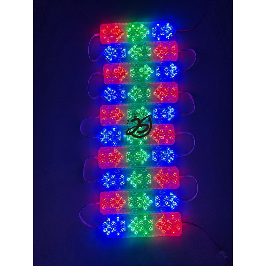 LED 3 MATA PANAH RGB 12V &amp; 24V (1 BUAH) LED 3 PANAH STROBO LED MODUL 3 PANAH VARIASI MOBIL TRUK MOTOR