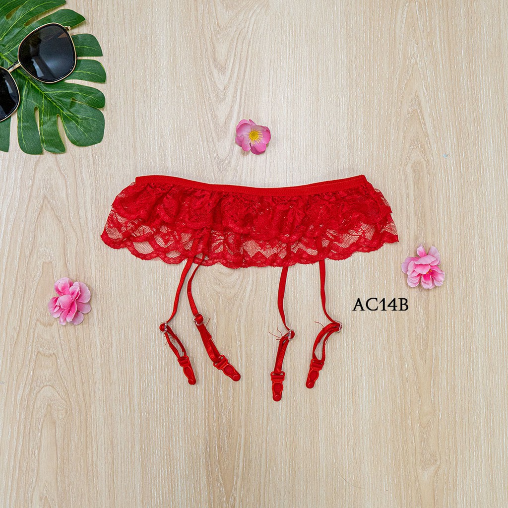 [READY STOCK] SABUK PAHA SEXY GARTER BELT LINGERIE BROKAT MERAH AC14B