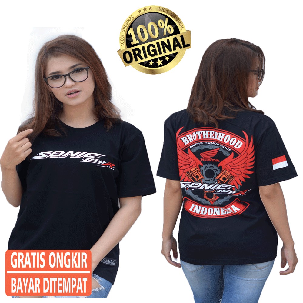 COD Kaos Honda Sonic 150R Baju Motor Honda Sonic150R Kaos Sonic Pria Original Produk Cadel Bandung