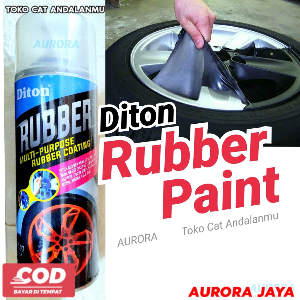 

Diton Rubber Paint Black Hitam Cat Karet Raber 400cc - Toko Cat Aurora Jaya