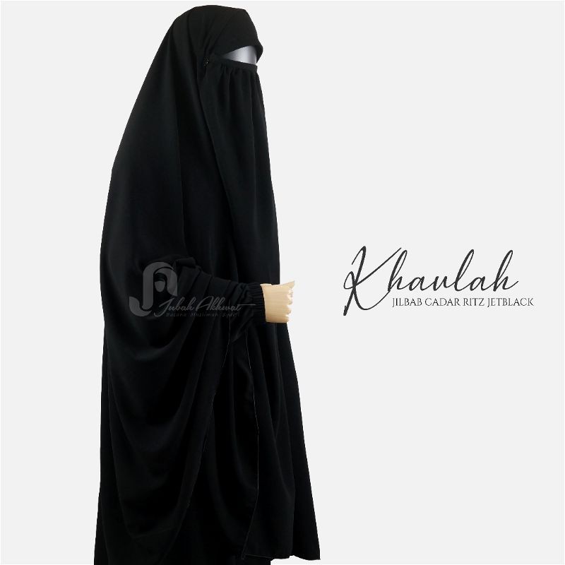 Jilbab cadar ritz bahan jetblack