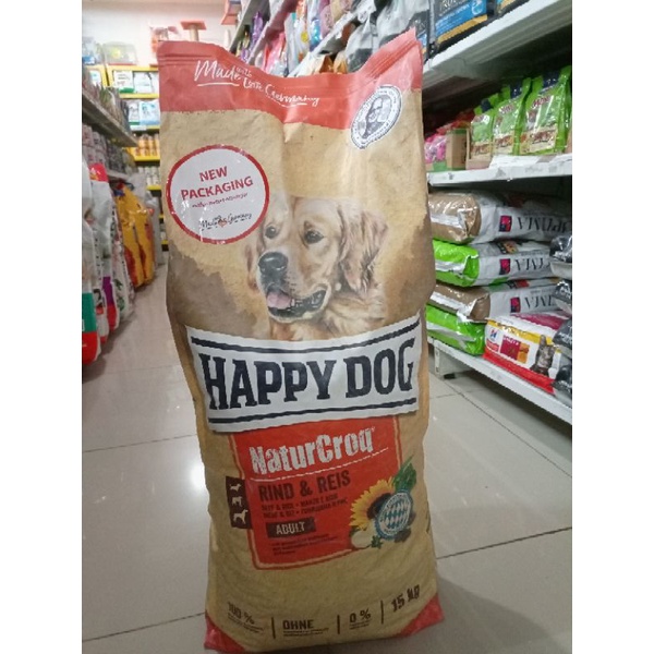 Happy Dog Naturcroq Beef &amp; Rice 15kg - Makanan Anjing - Dog Food