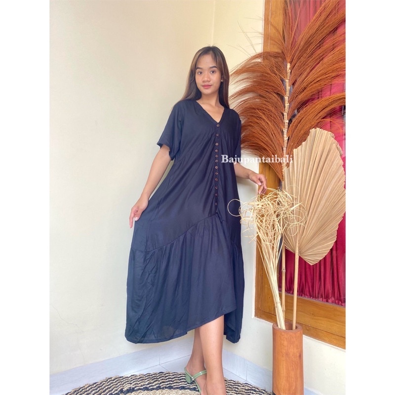Dress pantai bali/dress panjang kancing 171