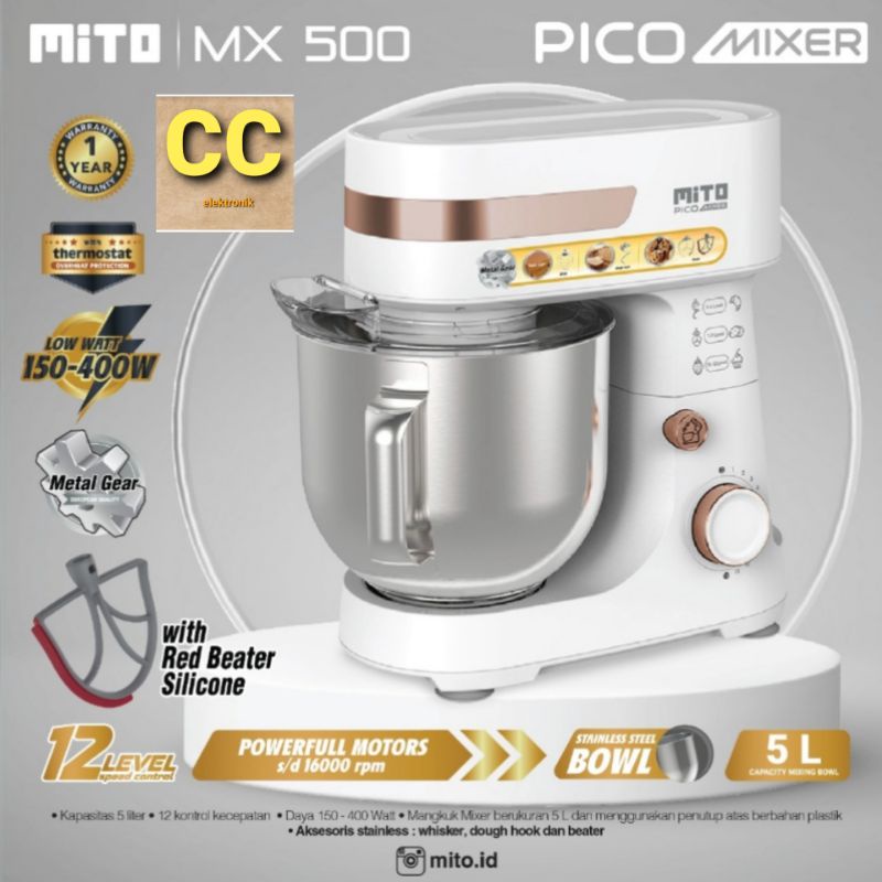 Mixer roti MITO MX500 5 liter - standing PICO mixer MX500 jumbo mito MX 500 GARANSI RESMI