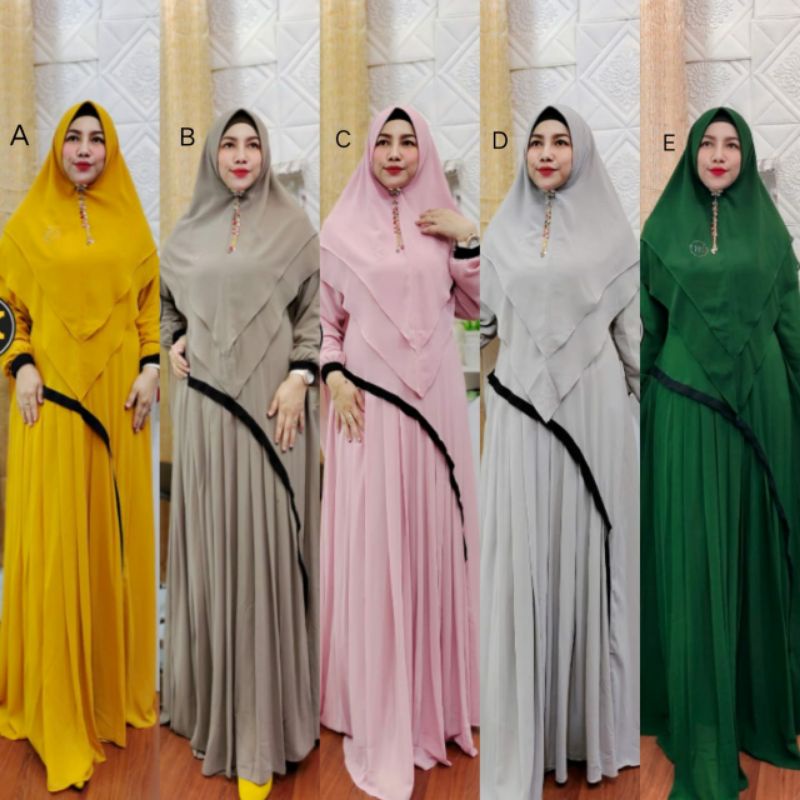 MAWADDAH SYARI THE SERIES BY HK GAMIS SYARI ORIGINAL GAMIS SYARI TERBARU SET SYARI
