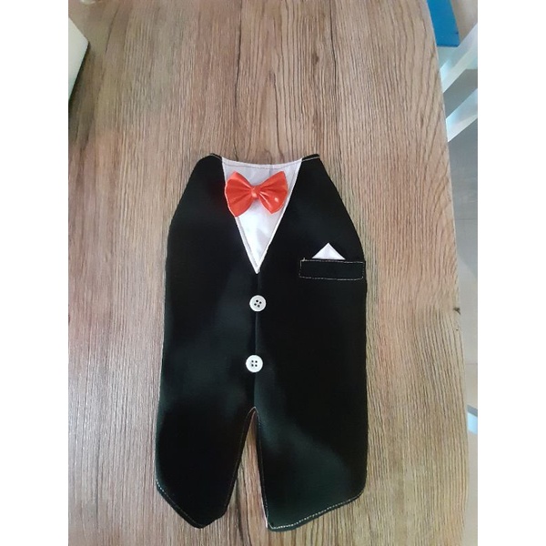 Baju kucing jantan-Tuxedo dress