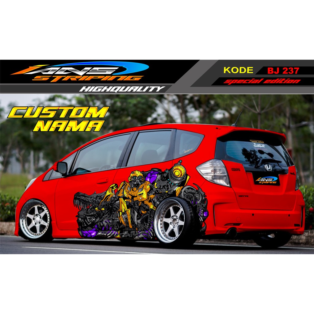 STIKER MOBIL HONDA JAZZ, BRIO, AVANZA, SIGRA, MOBILIO, AGYA, TRANFORMER, BABELBEE