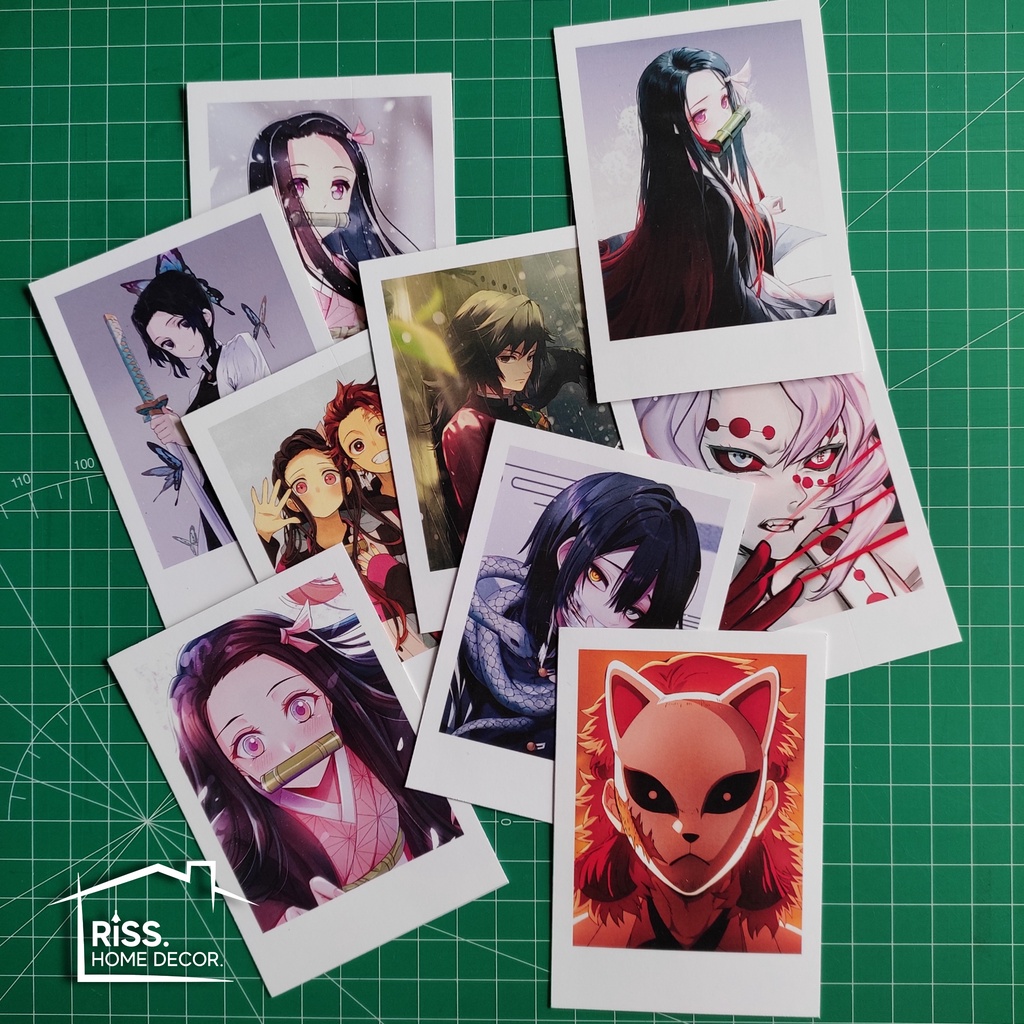 80 pcs Polaroid Anime Demon Slayer  Kimetsu no Yaiba | Polaroid Anime Murah Kimetsu No Yaiba