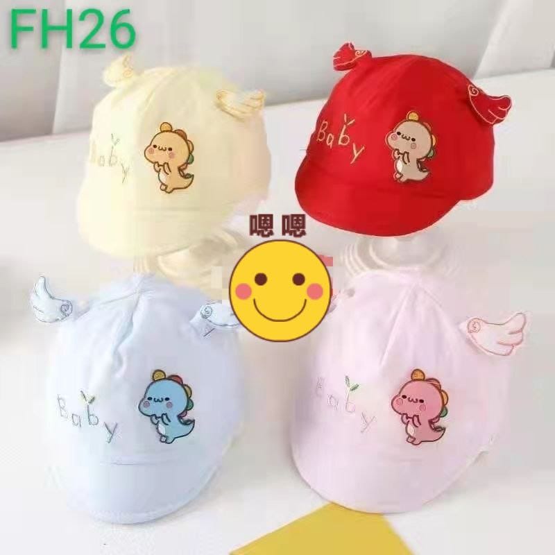 Topi Bayi Karakter Laki Laki Perempuan Model Apollo Usia New Born 0 - 3 Tahun Kualitas Terbaik Motif Kucing Rabbit Dino Micky Mouse