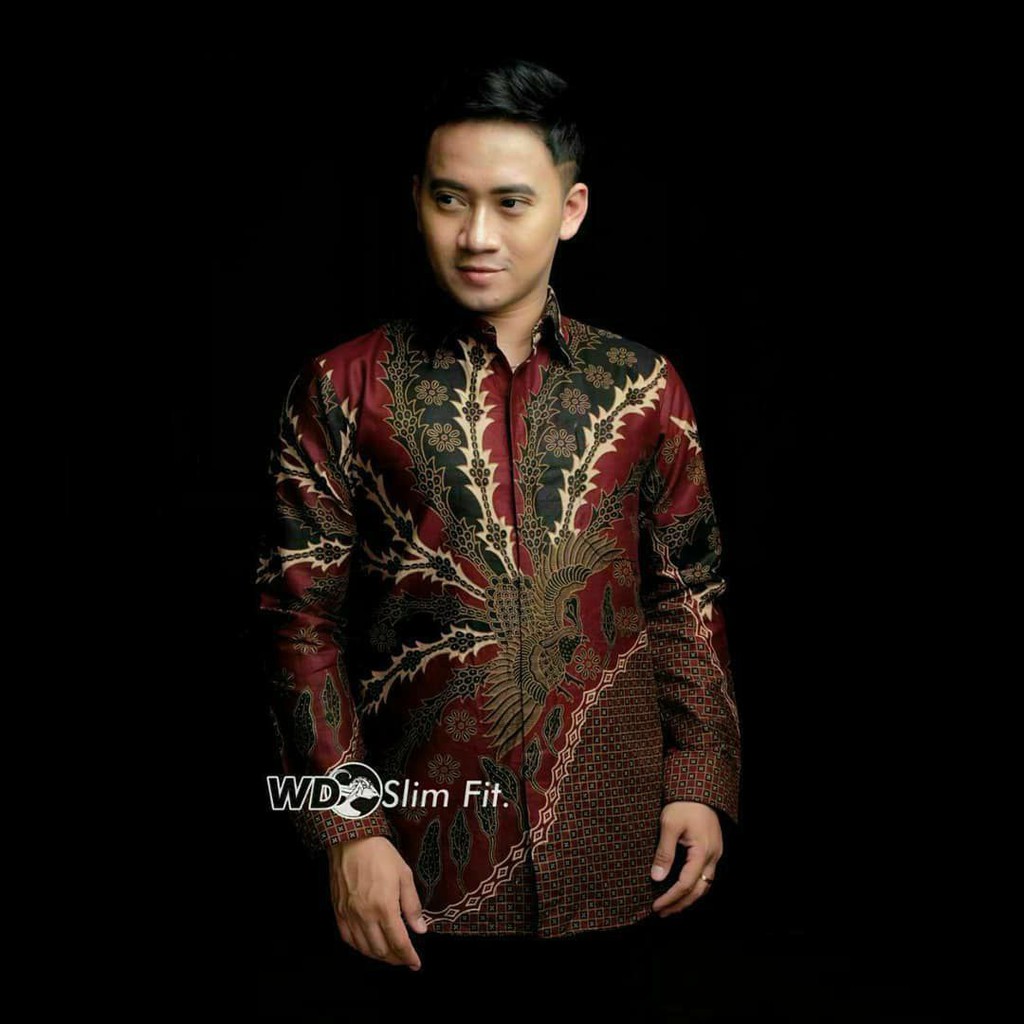 Batik Pria Lengan Panjang Batik Nafan motif Garuda Size M L XL XXL Reguler