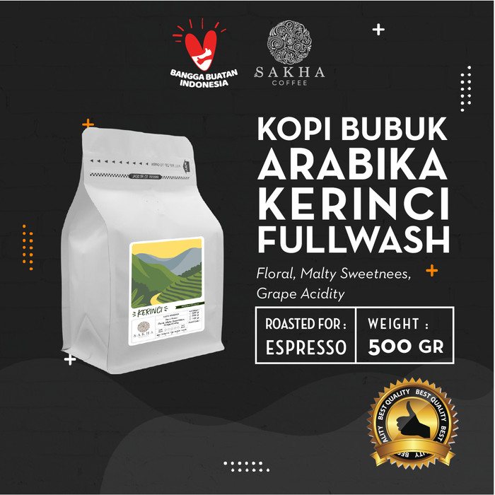 

Kopi Bubuk Arabika Kerinci Roast For Espresso 500 Gram SAKHA - COFFEE - KBAKER500