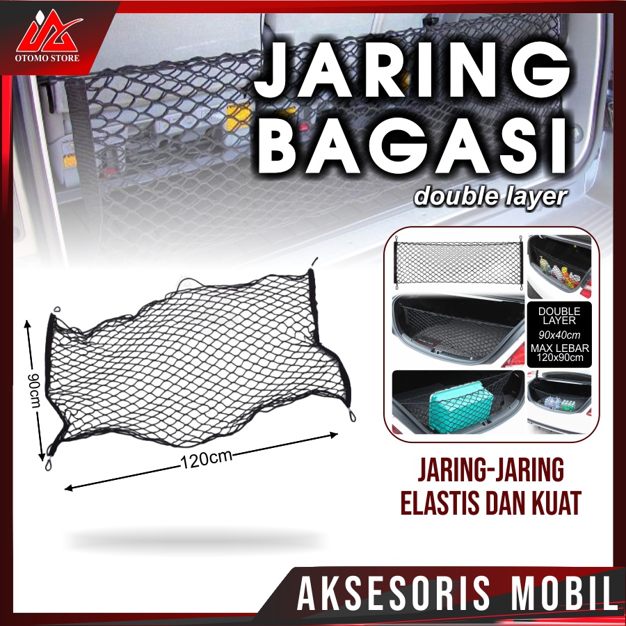 JARING BAGASI Mobil Universal Cargo Nett Jaring Pemisah Barang Jok Belakang Mobil Car Seat Net