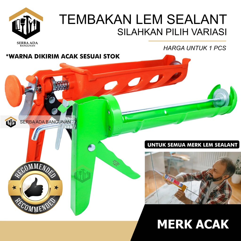 TEMBAKAN LEM PVC SUPER PREMIUM TEBAL UTK LEM SEALANT BOTOL SILICONE KACA PLASTIK PVC DLL /GUN