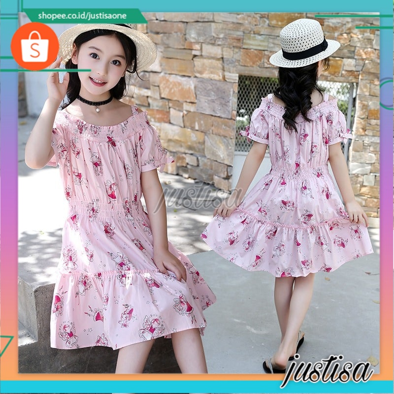 Promo !! Dress import anak / dress many fairy kerut ukuran 2-3tahun / Dress anak cewek / Dress feminim