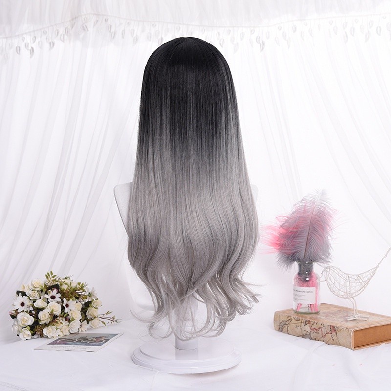 WDA-17 wig daily lolita gradasi rambut palsu gray abu