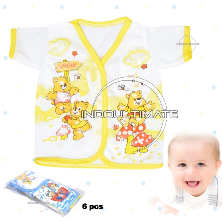 Pakaian Bayi Motif 6pcs / Perlengkapan Bayi / Baju Bayi laki laki perempuan / kaos bayi BCS-61