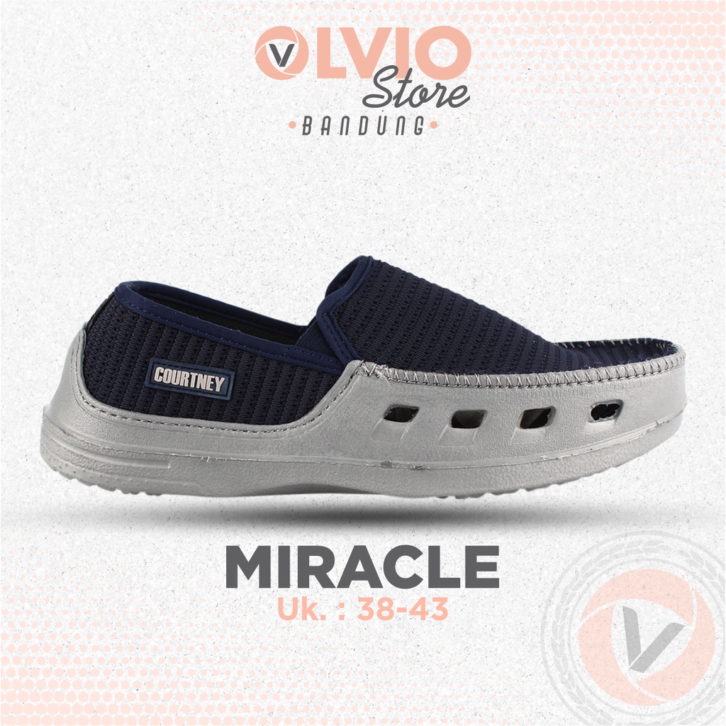 COURTNEY MIRACLE   - Sepatu Slip On Karet Fashion Casual Pria