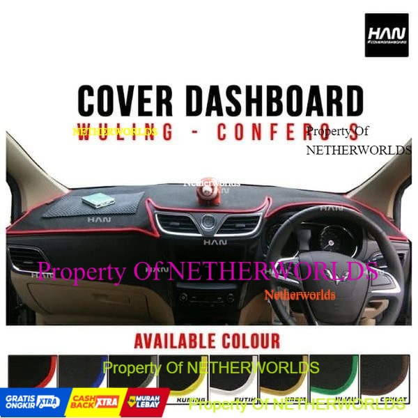 Aksesoris Cover dashboard mobil Wuling Confero S Tahun 2017 2021