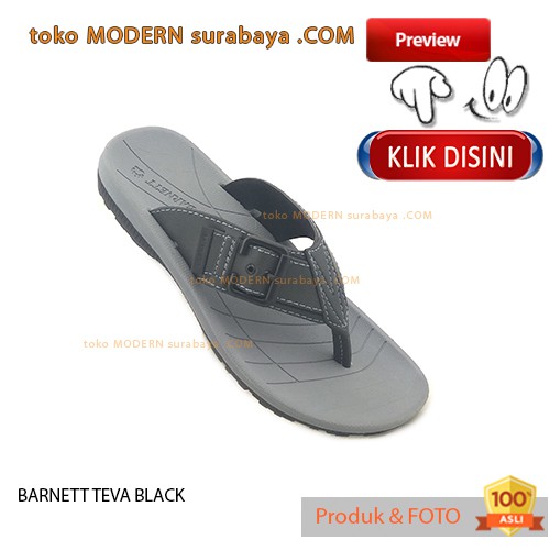 BARNETT TEVA BLACK Sandal Pria Sandal Jepit Flip Flop