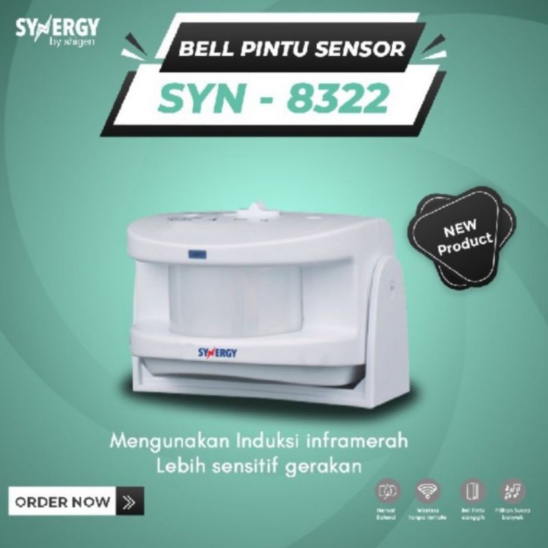 Bel Pintu / Door Bell Wireless SYNERGY by SHIGEN SENSOR GERAK INFRARED