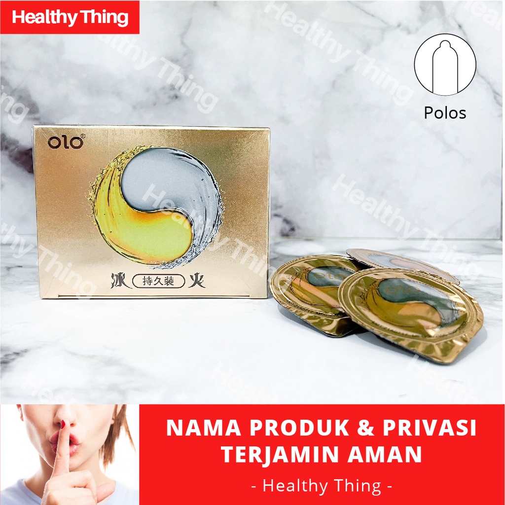 OLO Condom 001 Gold Yinyang (Ice and Fire) - 10 PCS