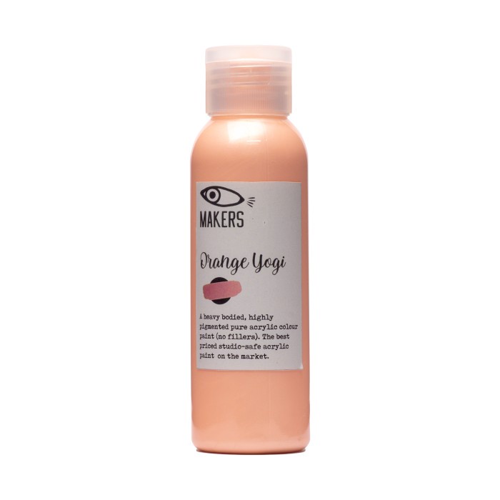 

Orange Yogi Acrylic Metallic Paint 100ml by MAKERS