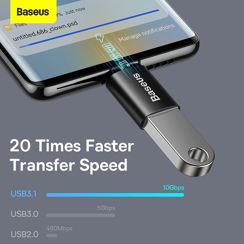 Baseus Original Ingenuity OTG Type C Male to USB 3.1 Female Adapter Converter Adaptor On The Go Tipe C Ori