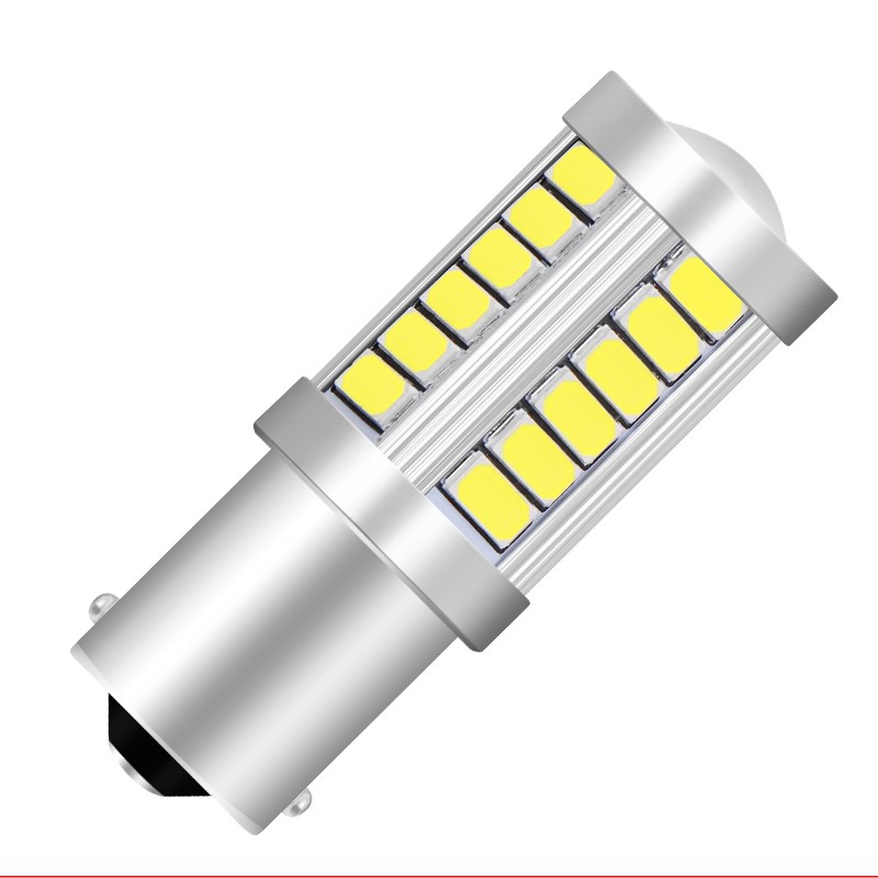 1 pcs 1156 P21W BA15S 33 SMD 5630 5730 LED Mobil Cadangan Cadangan Cahaya Motor Brake Bulb Daytime