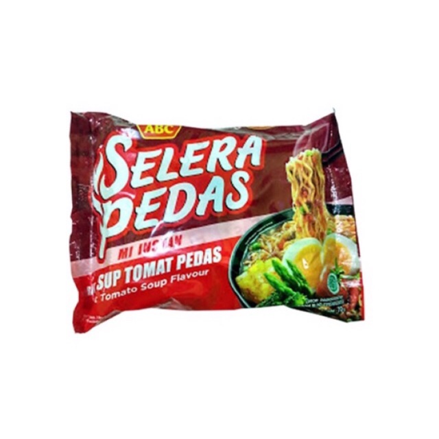 

MIE ABC 70 GR BAG SELERA PEDAS SOP TOMAT PEDAS