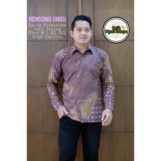 Batik pria KENCANA UNGU panjang