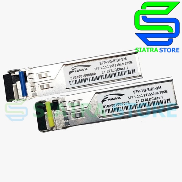 HAWK SFP Bidirectional Pair Transceiver SFP-1G-BiDi-S - 1Pasang