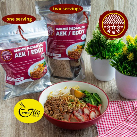 

Bakmie AEK Frozen (1 serving) / Bakmi Babi Non Halal Tirta Lie Approved