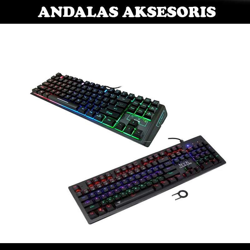 Keyboard Nyk gaming Mechanical Full RGB KM-08