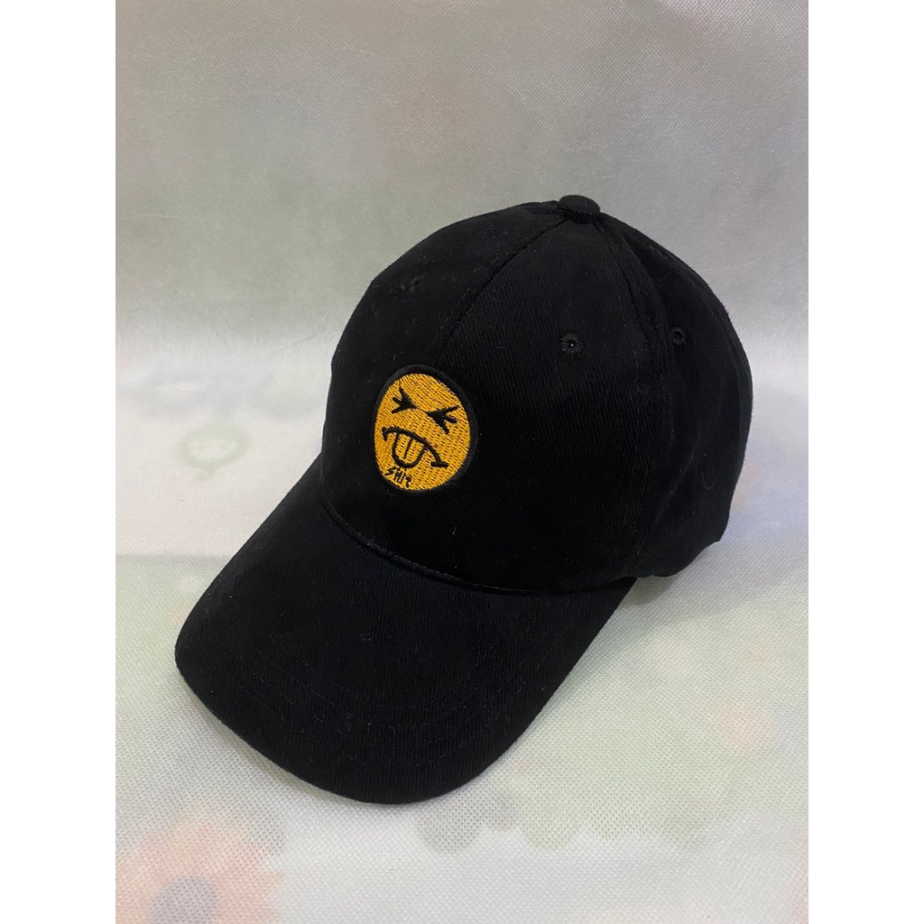 topi baseball pria motif smile terbaru