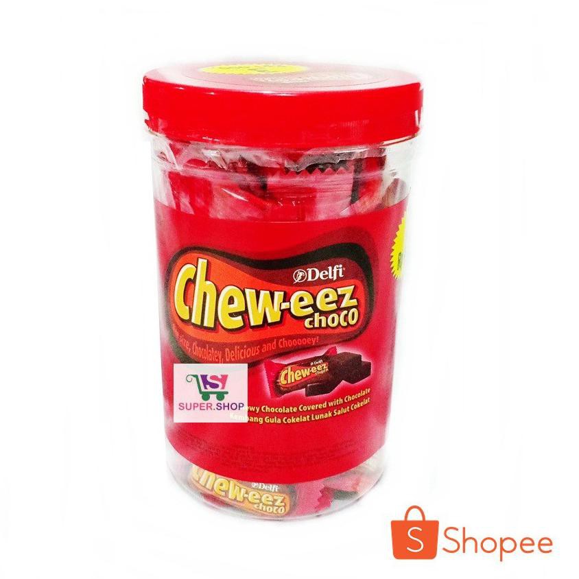 

ZHN 2004 Delfi Cokelat Chew-eez / Cheweez Jar Toples isi 80 pcs ##