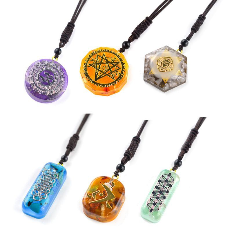 Glitter Faceted Round Square Orgonite Resin Pendant Mold Crystals Stones Orgone Silicone Resin Mold Keychain Jewelry Making Tool