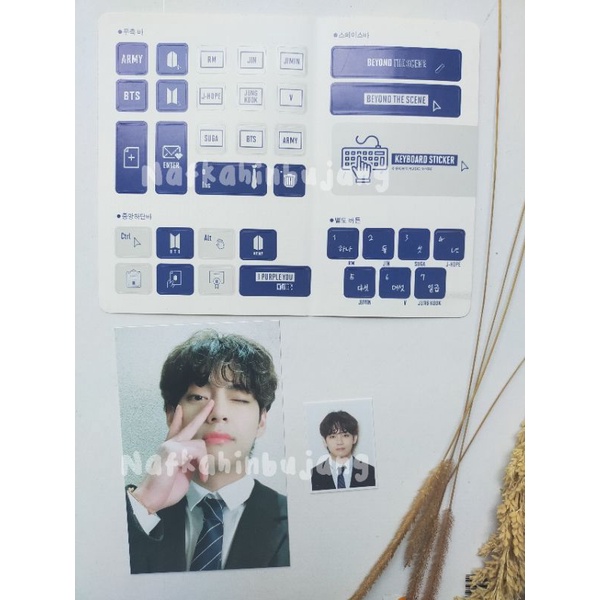BOOKED PHOTOCARD ARMY KIT 8TH BTS KIM TAEHYUNG PC V BUNDLE ID PHOTO DAN STICKER Keyboard ARMYKIT