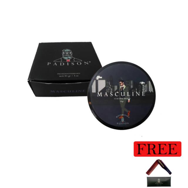 PADISON POMADE STRONG HOLD "MASCULINE" + FREE SISIR