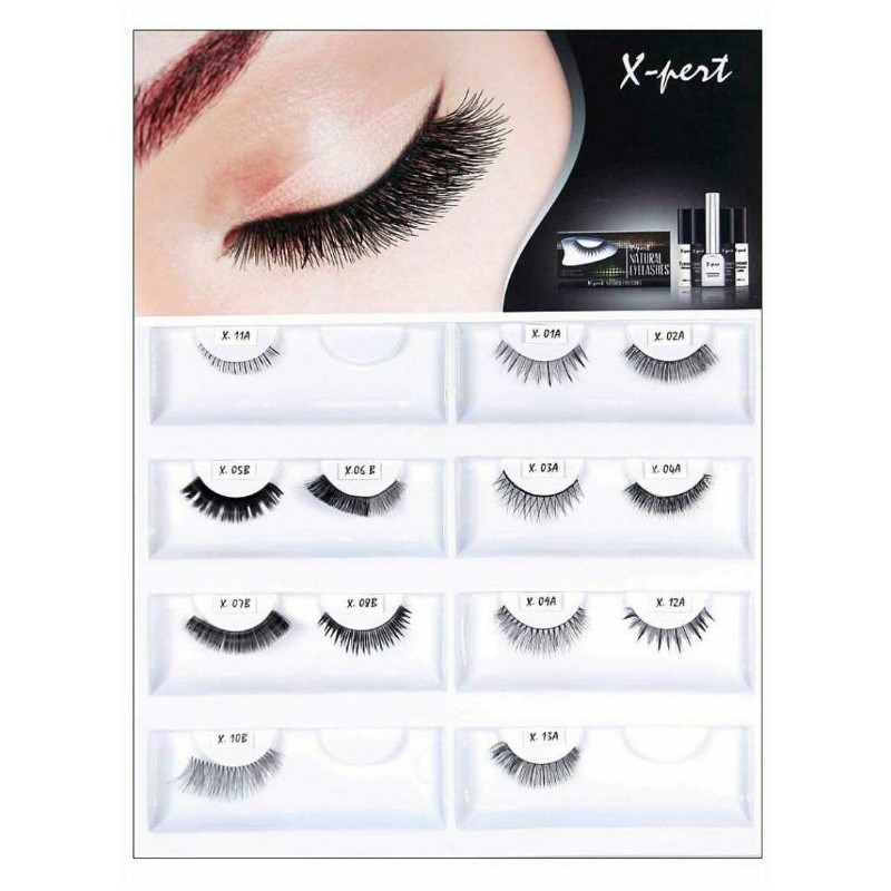 X-PERT TOP EYELASH Natural Eyelashes Seri A &amp; B | XPERT Bulu Mata ATAS | Bulu Mata Palsu