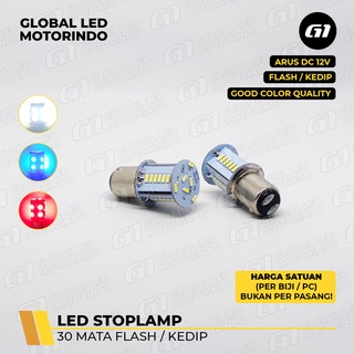 [WERACE] STOPLAMP LAMPU STOP LED 30 MATA BAYONET RUNNING DAN FLASH KEDIP UNIVERSAL DC 12VOLT TAHAN LAMA