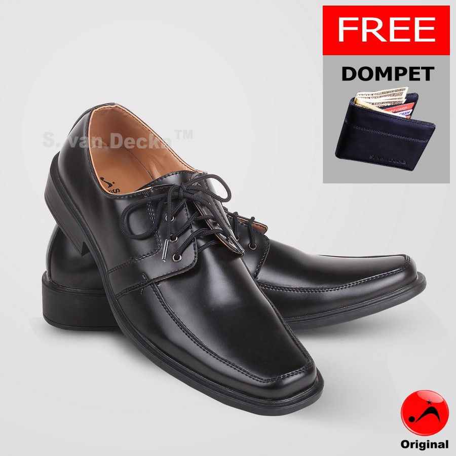 Sepatu Formal Pria S.van Decka D-TK019 + Gratis Dompet