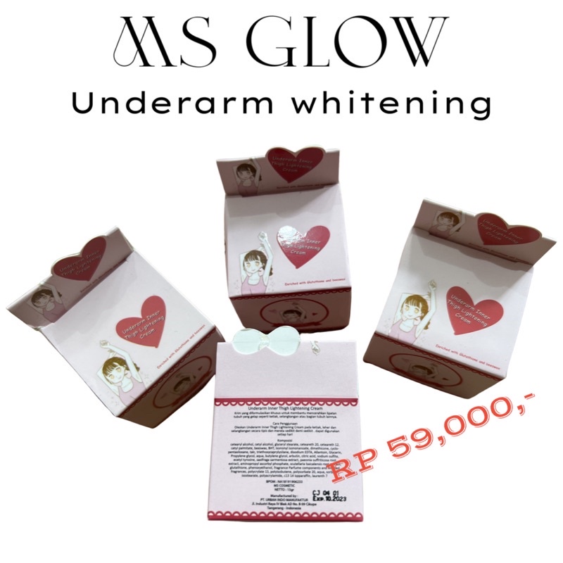 UNDERAM MS GLOW BANTU MENCERAHKAN KELIPATAN CERAH ALAMI TERMURAH DAN TERLARIS READY UNDERAM MURAH