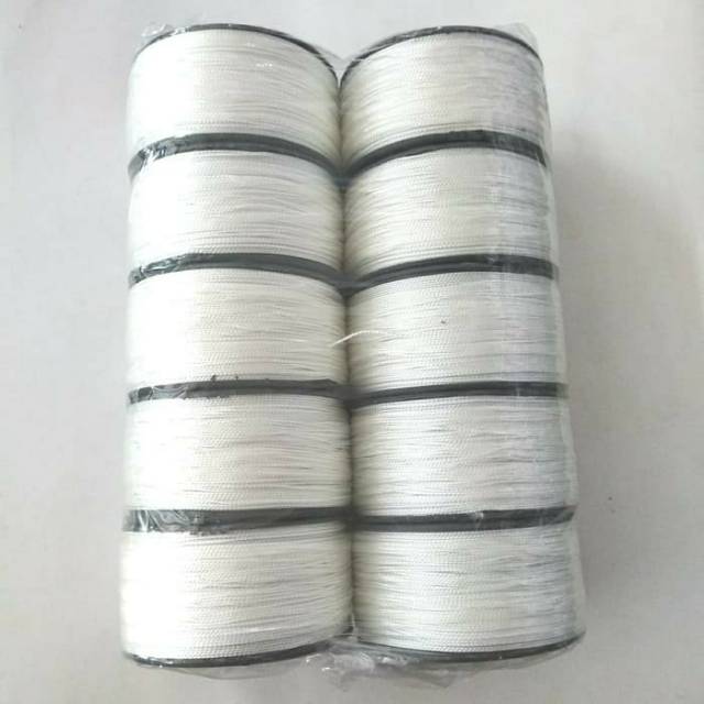 BENANG BANGUNAN BESAR NYLON / TALI NILON PUTIH 1 ROLL