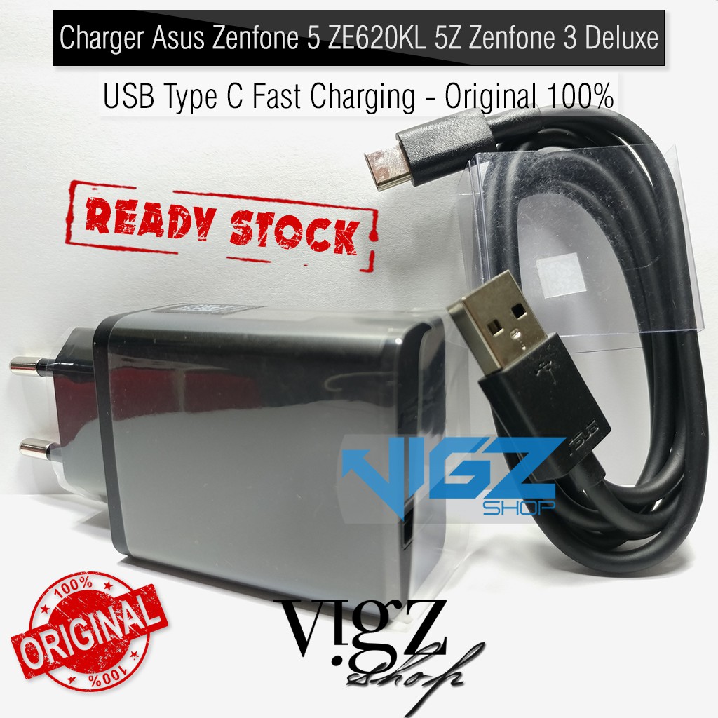 Charger Asus Zenfone 5 ZE620KL 5Z Zenfone 3 Deluxe USB Type C Fast Charging Original 100%