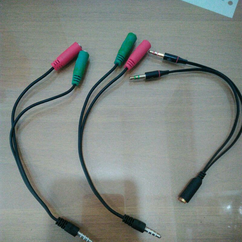 Spliter kabel aux dan audio mic